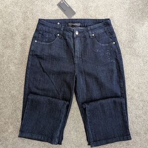 LAURA petites Simon Chang denim pants size 8 BNWT